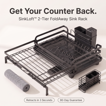 SinkLoft FoldAway Rack — Get Your Counter Back hero